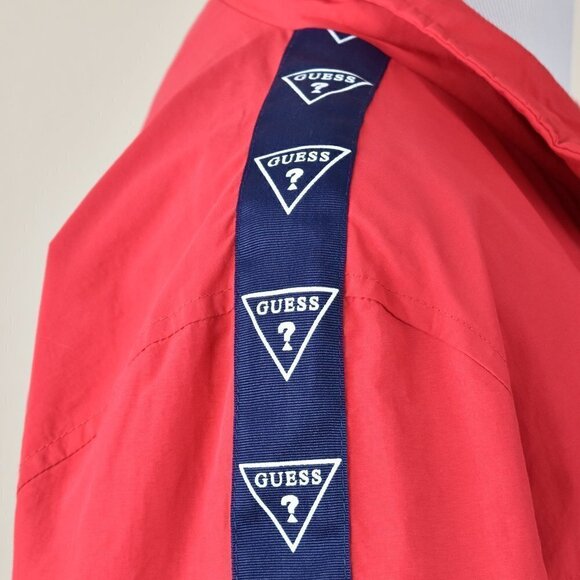 GUESS Vintage Style Zip Up Windbreaker Jacket L - Picture 2 of 11